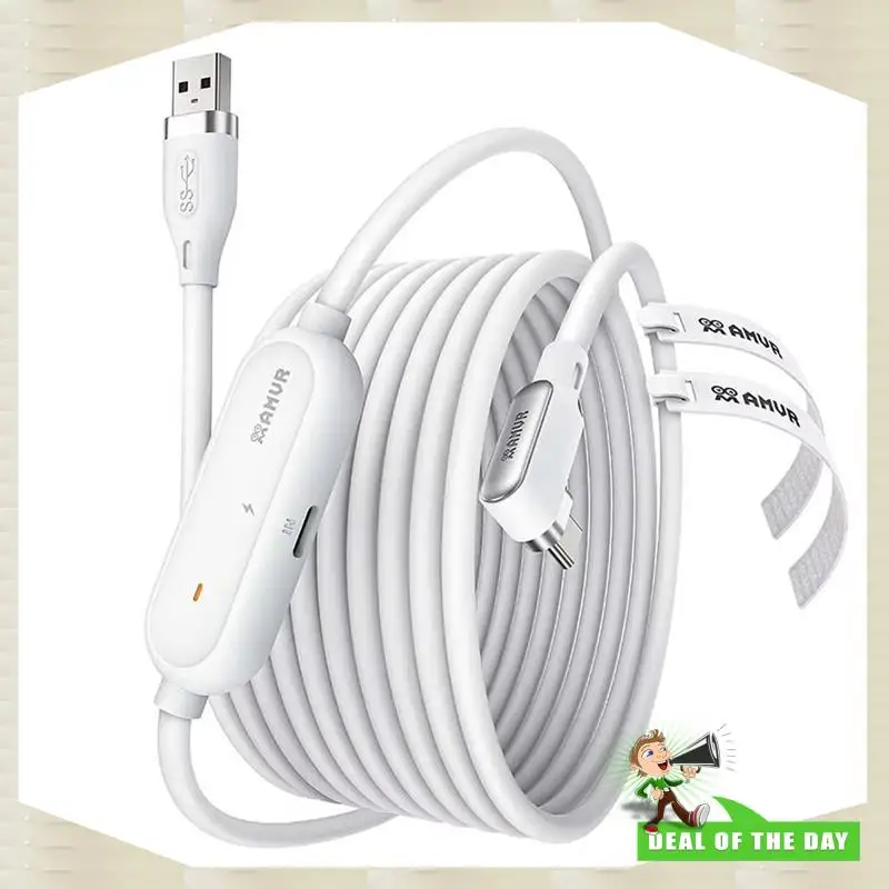 24-Hour Delivery AMVR Fast Charging VR Link Rechargeable 18W Type-C USB Cable For Quest 3/3S/2/Pro For Pico4/Ultra Compatible PC