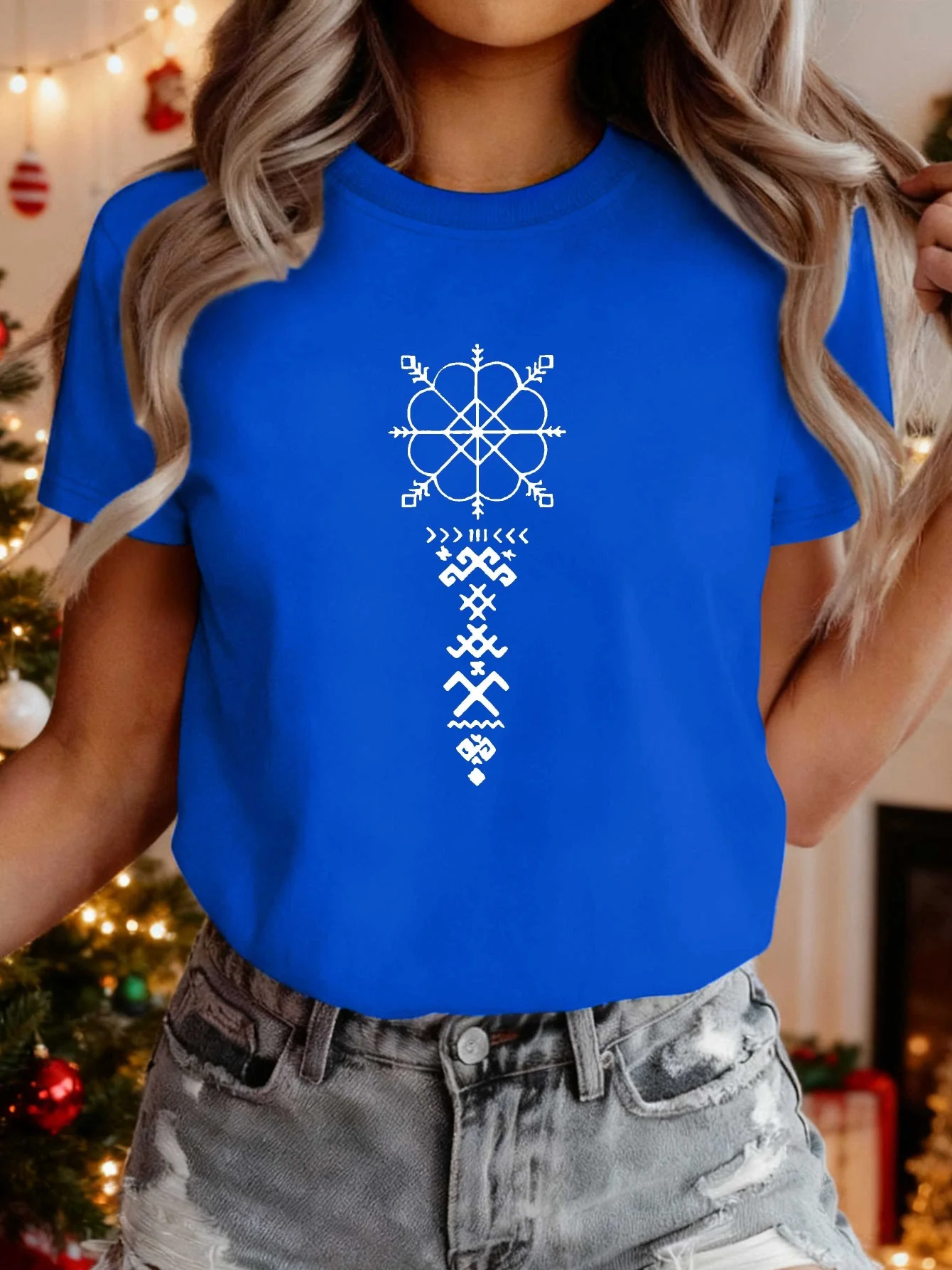 Cultural Fun Latvia Damen-T-Shirt aus reiner Baumwolle, bequem, lässig, modisch, Rundhalsausschnitt, Damen-Oberteil, locker, trendig, kurze Ärmel – Detail 3