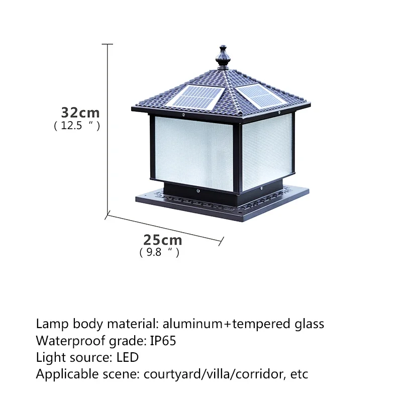 BUNNY Solar Post Lamp LED Outdoor Creative Simple Pillar Lights Waterproof IP65 for Home Villa Hotel Courtyard Porch