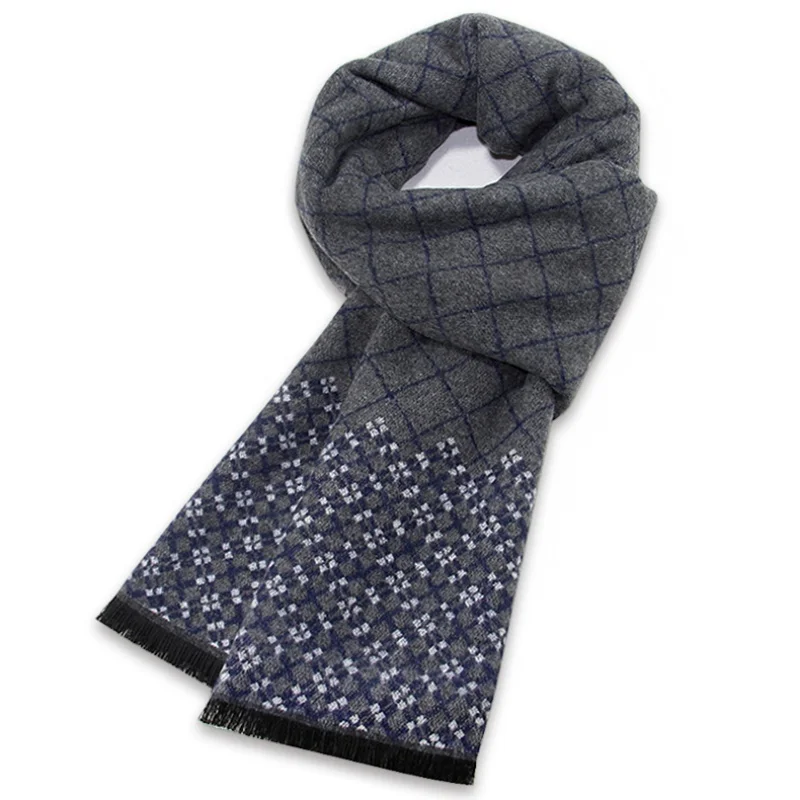 

Luxury Brand Winter Plaid Cashmere Scarf for Men Warm Neck Scarfs Male Business Scarves Long Men's Pashmina Shawl
