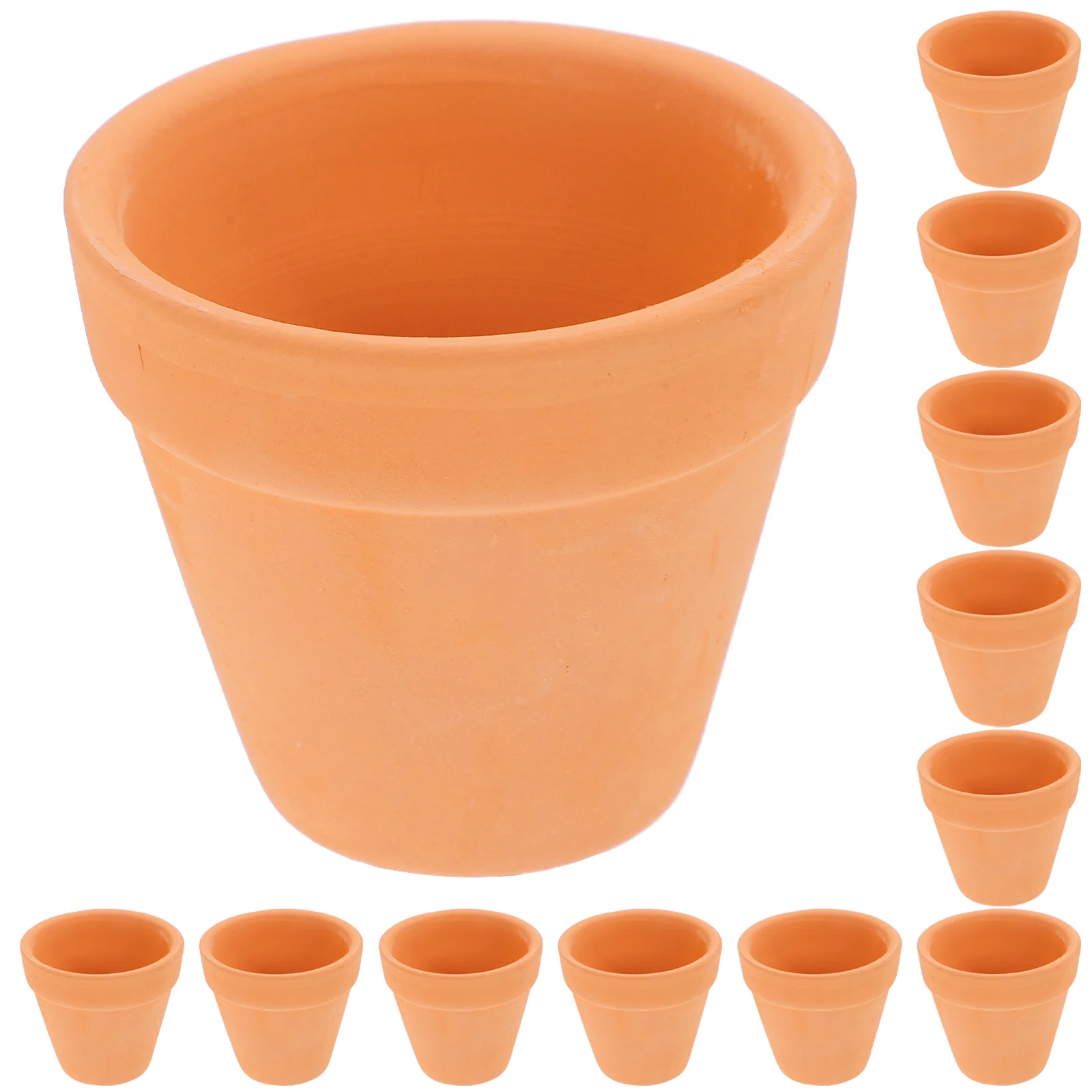 

12 Pcs Succulent Pot Clay outside Bulk Flower Pots Mini Round Barrette Hanger Door Clips Transparent Doors Terracotta