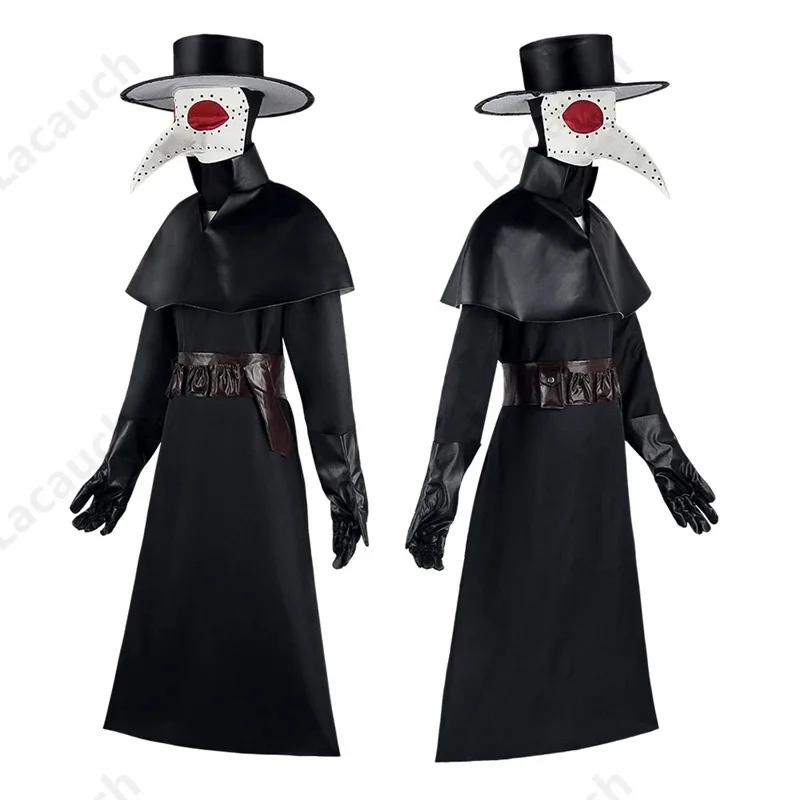 الطاعون الطبيب الأسود الموت الساحرة تأثيري كرنفال هالوين ازياء للرجال الكبار البخار الأشرار Maska؛ 2، ج'4، ح.