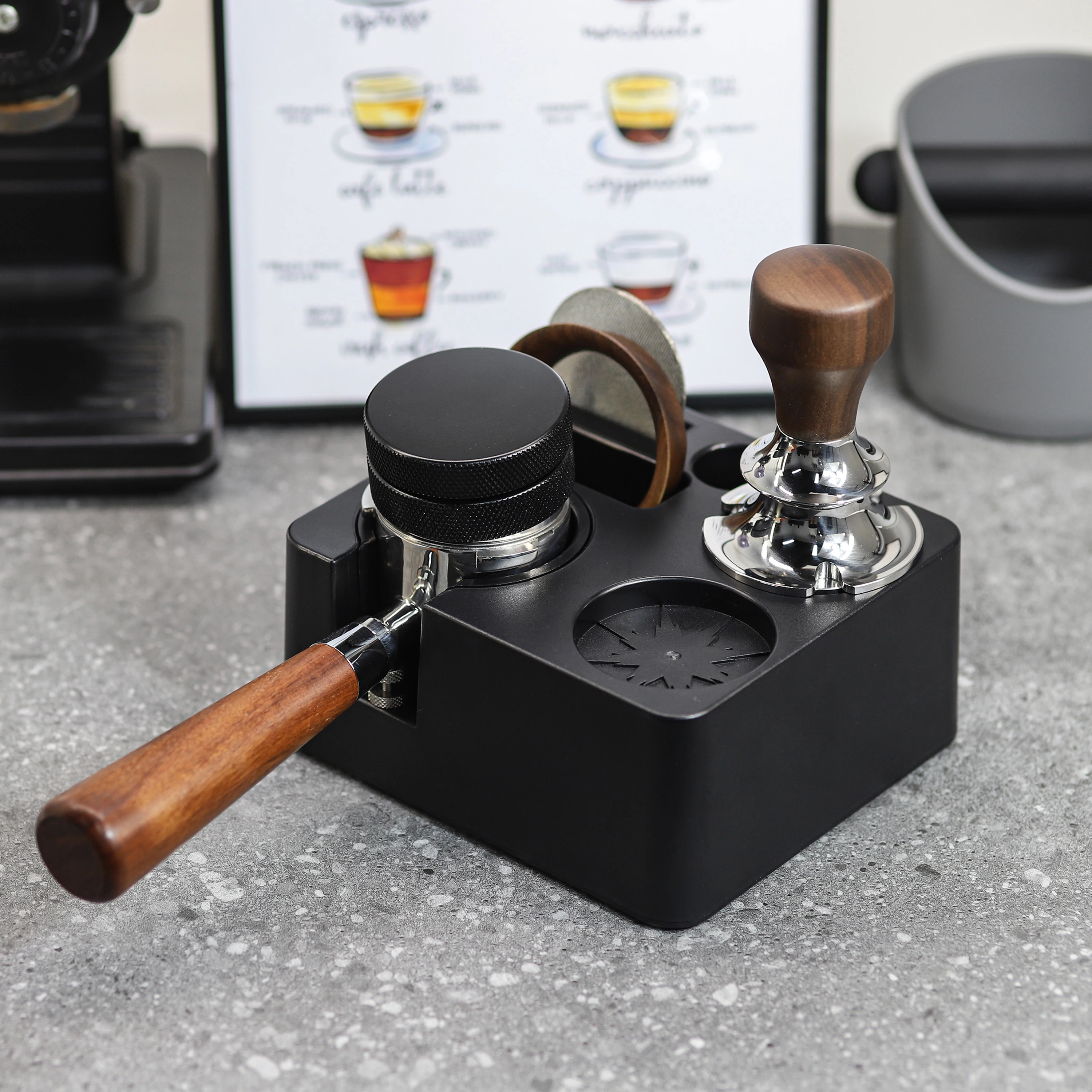 Coffee Portafialter Holder Tamping Station Organizer Stand Support Base Delonghi Breville For Espresso Accessories Barista