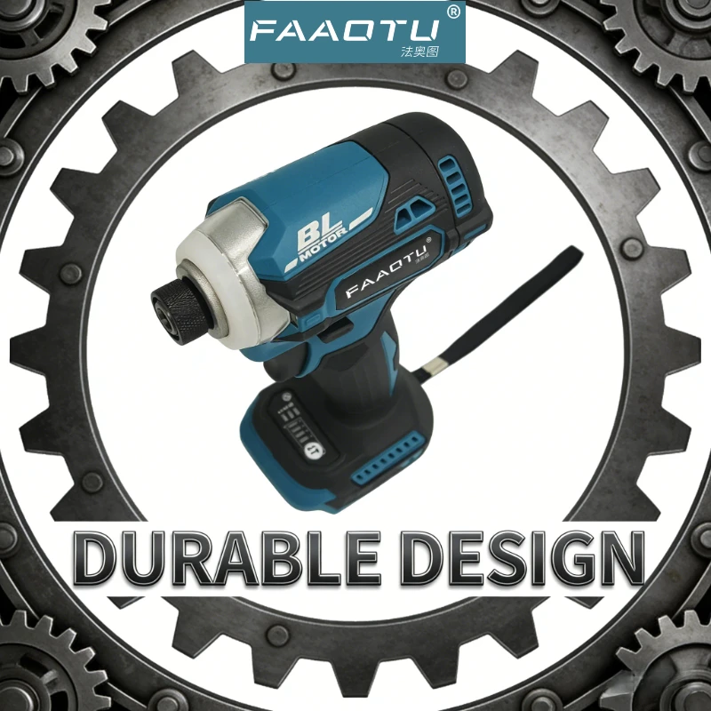 

FAAOTU DTD171 Cordless Impact Driver Brushless Motor 18V Electric Drill for Wood Bolt Power Tools Suitable for MT battery