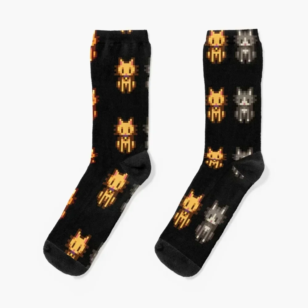 

Stardew Valley Cats Socks Run Toe sports halloween golf Woman Socks Men's