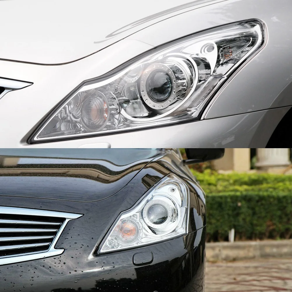Efficientt-Car Front Headlight Lens Cover Headlight Lamp Replacement Shell For Infiniti G Series G37 G35 G25 2010-2015