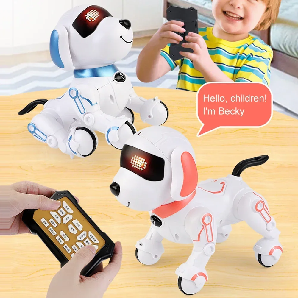 Elektronische Hond Speelgoed Voice Command Touch Sense Grappige Stunt Hond Programmeerbaar Muziek Lied Robot Hond 8M Afstandsbediening Voor Jongens Meisjes