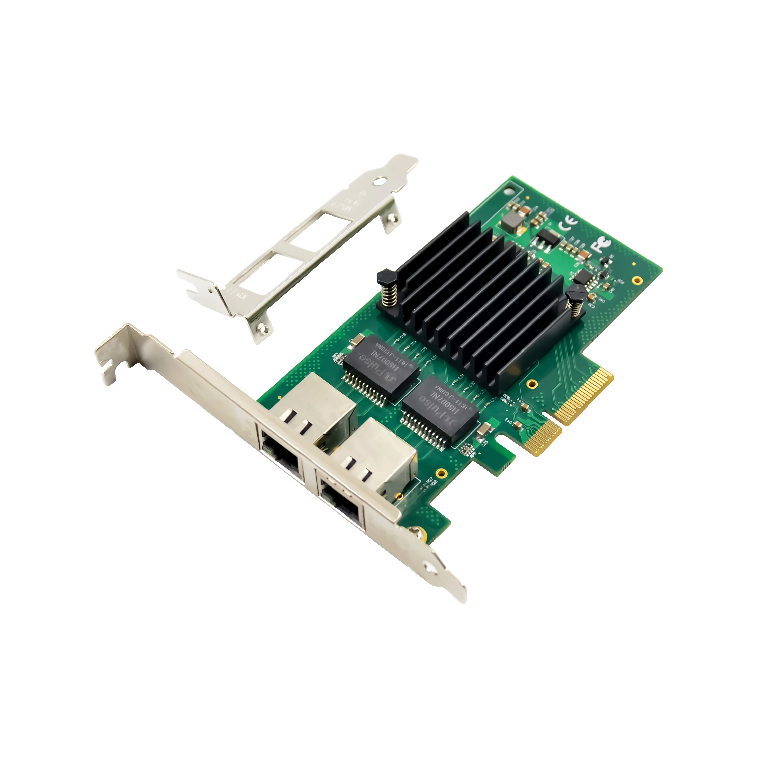 Tarjeta de interfaz de red para ordenador de escritorio, Chip Intel I350AM2 PCI-E X1 x4 RJ45, puerto Dual Gigabit Ethernet Lan 10/100/1000Mbps, para I350-T2