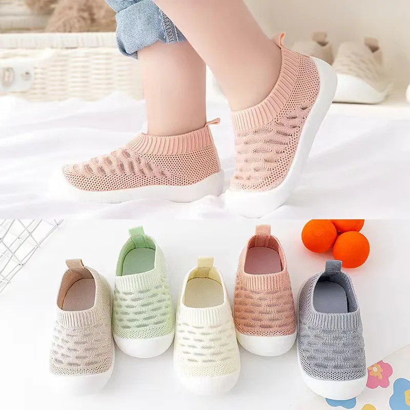 

Baby Toddler Shoes Soft Sole Non-slip Breathable Ice Silk Mesh Children Thin Girls Mesh Shoes