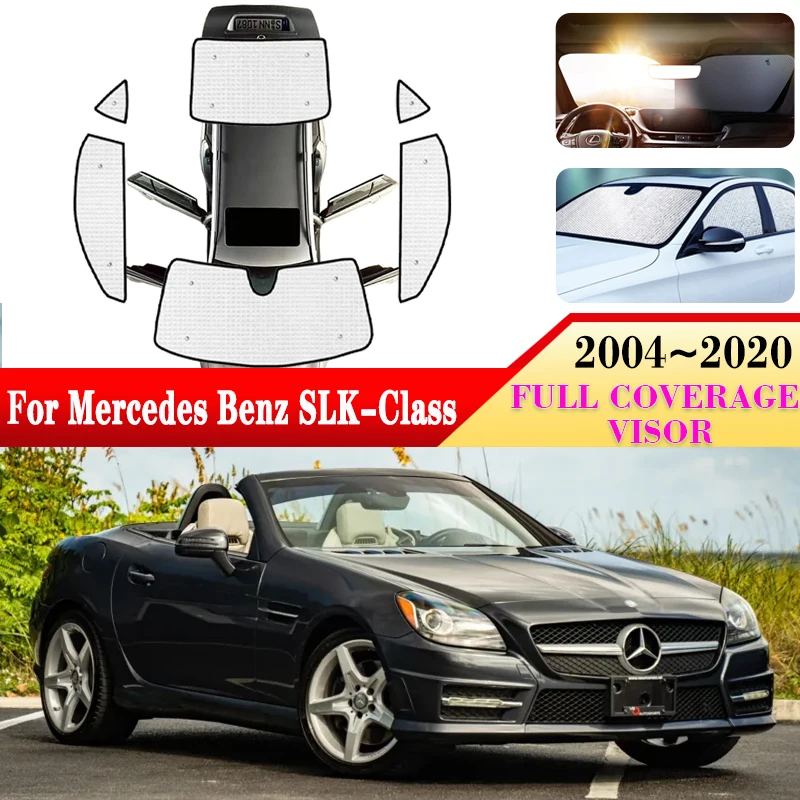 

Car Anti-UV Sun Visor For Mercedes Benz SLK-Class R171 R172 2004~2020 Windshield Sunshades Side Window Visors Covers Accessories