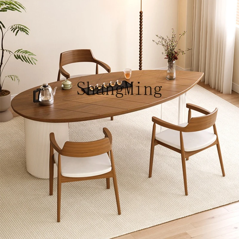 

DHY solid wood modern simple home living room tea table chair high-end tea table combination