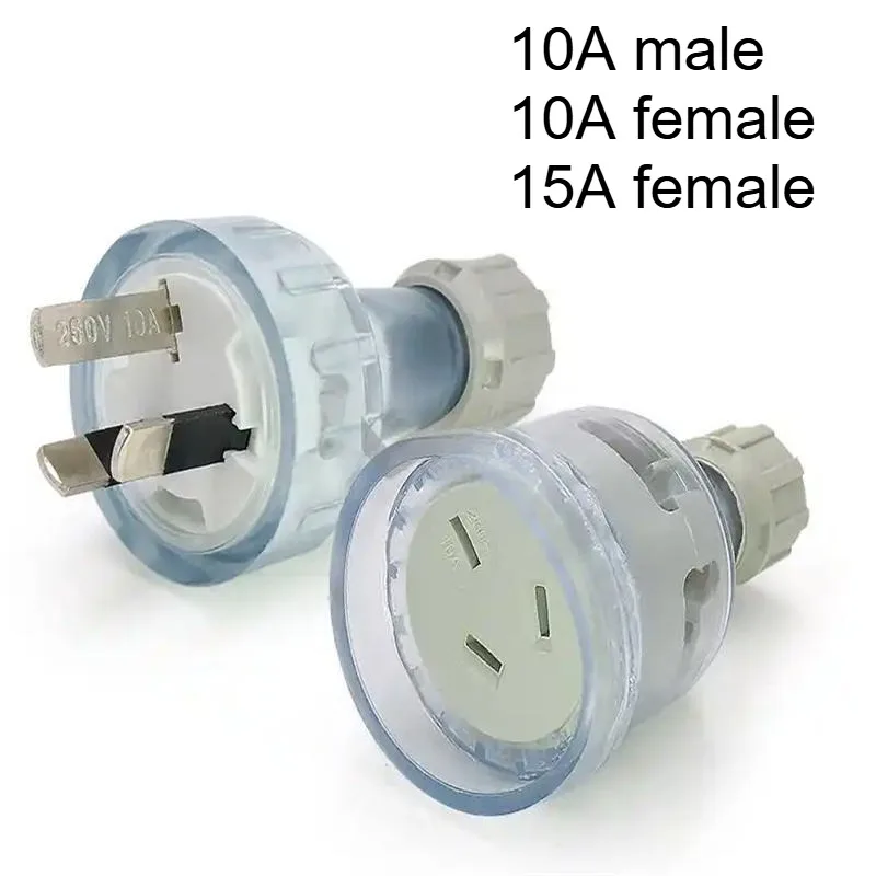 1pcs Rewirable Plug Socket Australian Female Socket 3 Prong Electrical Socket Grounded Rewire Socket DIY Assembled