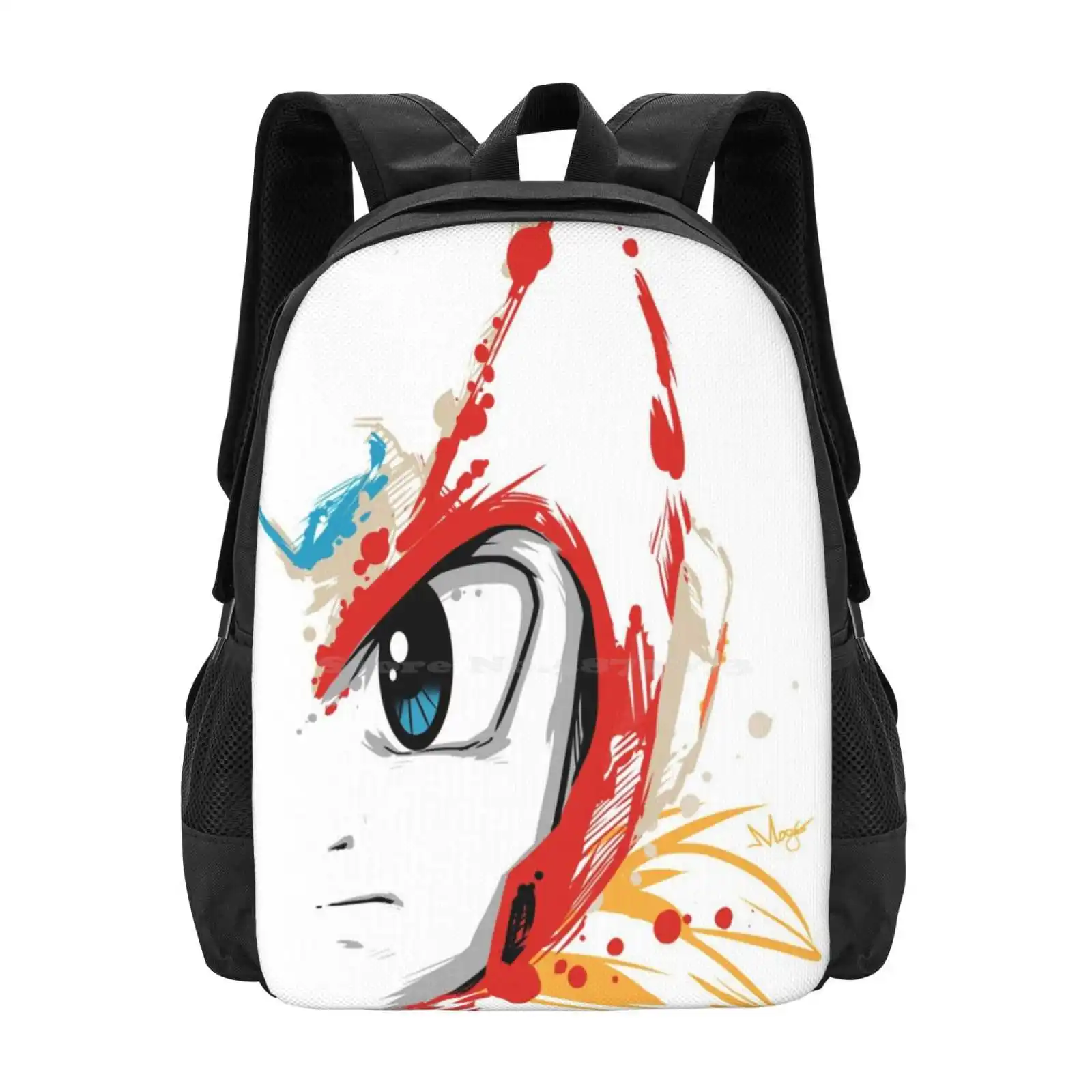 Zero Sketch ( Megaman ) Large Capacity School Backpack Laptop Bags Gaming Video Games Computer Games Megaman11 Switch Gameboy