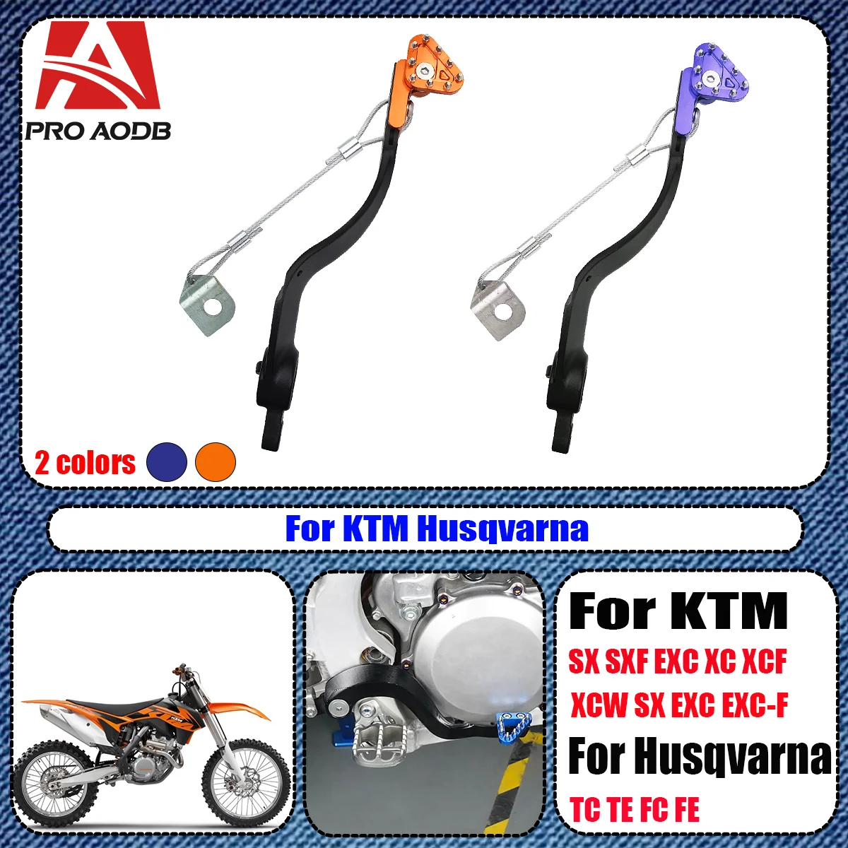 

Motocross CNC Brake Pedal Foot brake lever Brake For KTM SX SXF EXC EXC-F XC XCF XCW XCF-W For Husqvarna TC TE FC FE 2008-2016