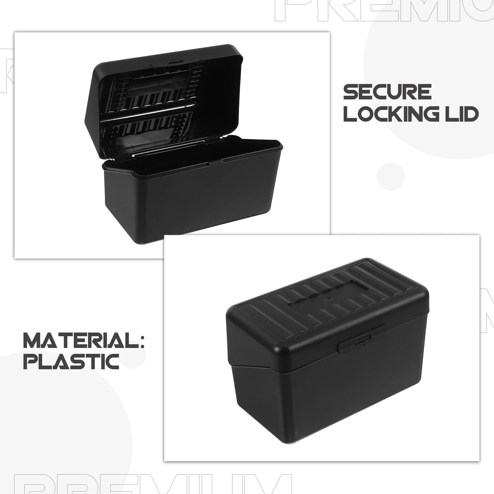 1Set Plastic Index Card Holder Case Desktop Notecard Organizer Box Recipe Card Storage Flashcards Note Box Notecard Holders