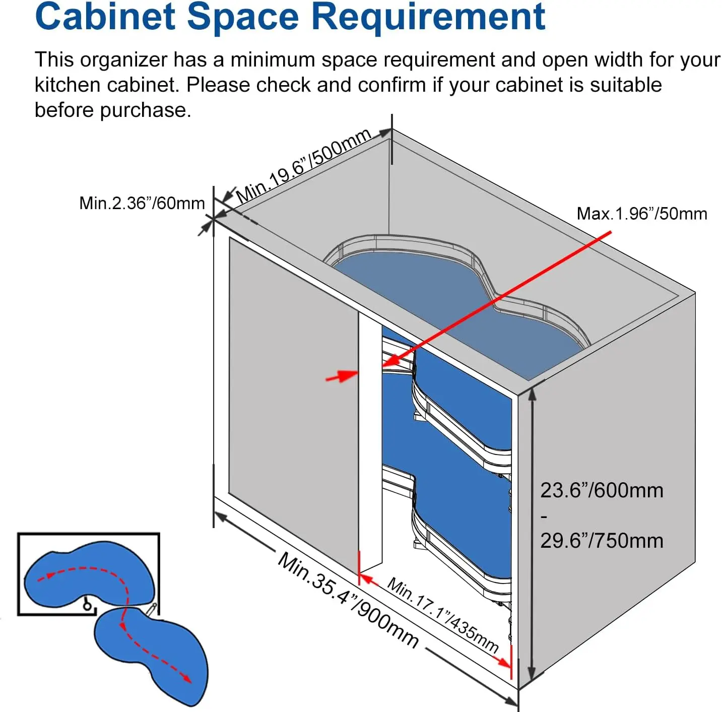 Right Swing Pull Out Organizer For 36