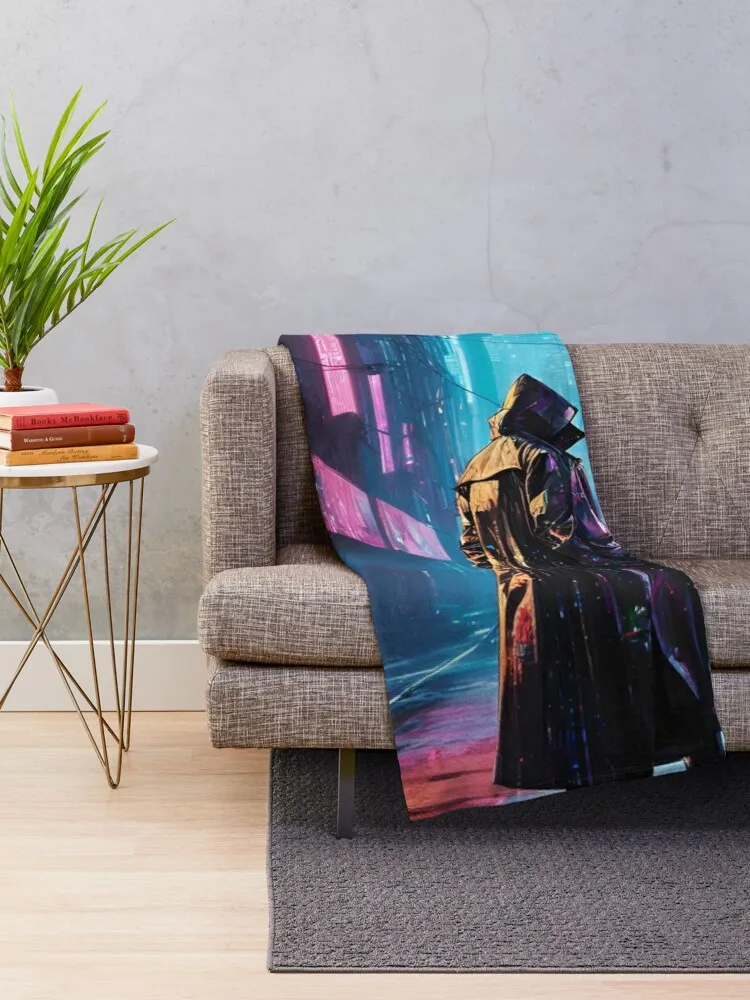 Neon Alley Stalker Throw Blanket heavy to sleep Designers christmas decoration Blankets