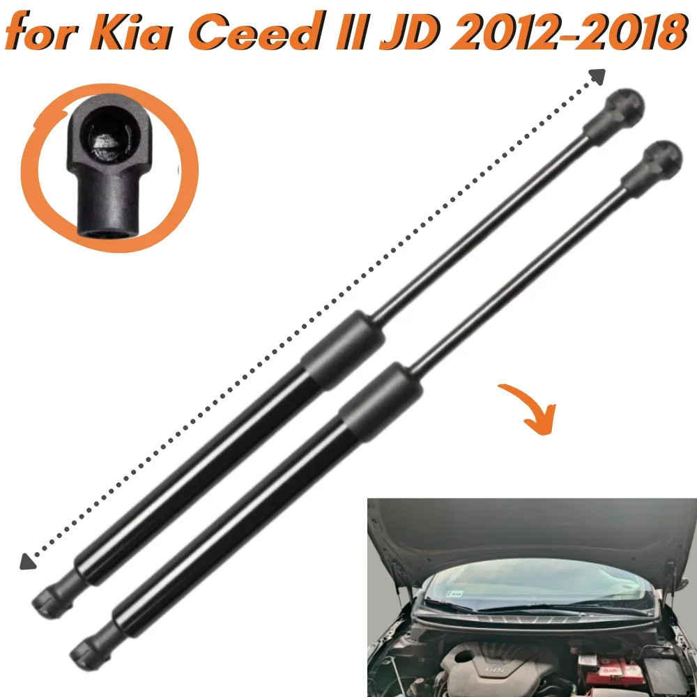 

Qty(2) Hood Struts for Kia Ceed II JD 2012-2018 Front Bonnet Hood Gas Struts Springs Shock Absorber Lift Supports Arm Bars Rods