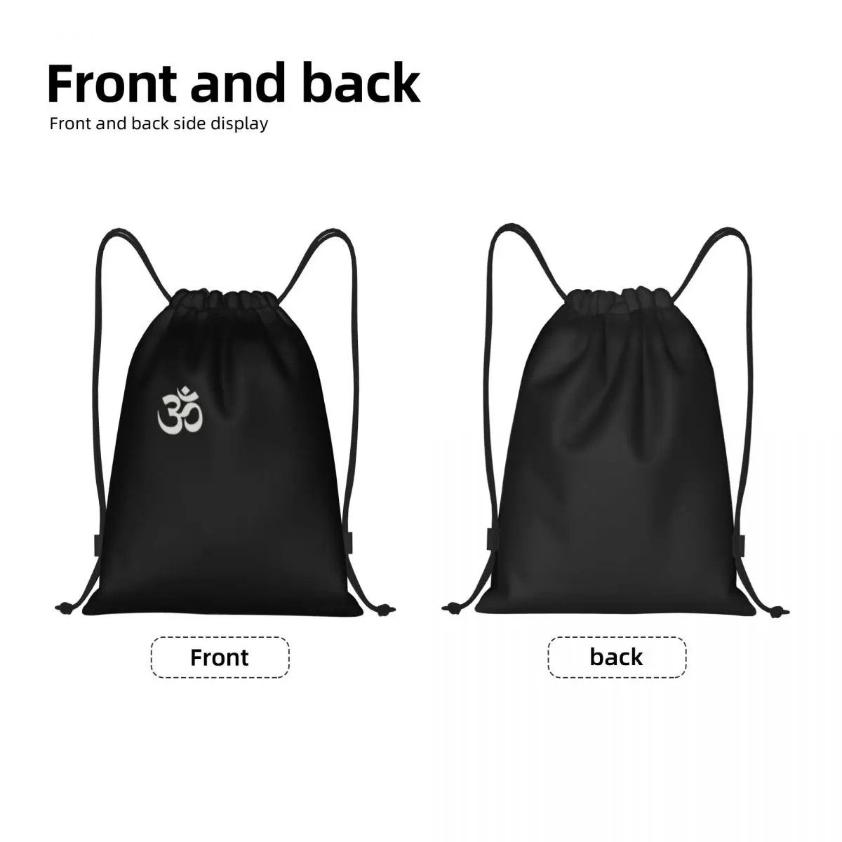 Om Symbol-bolsas con cordón plegables para gimnasio, Mochila deportiva para Yoga, meditación espiritual, budismo, Aum, almacenamiento de entrenamiento