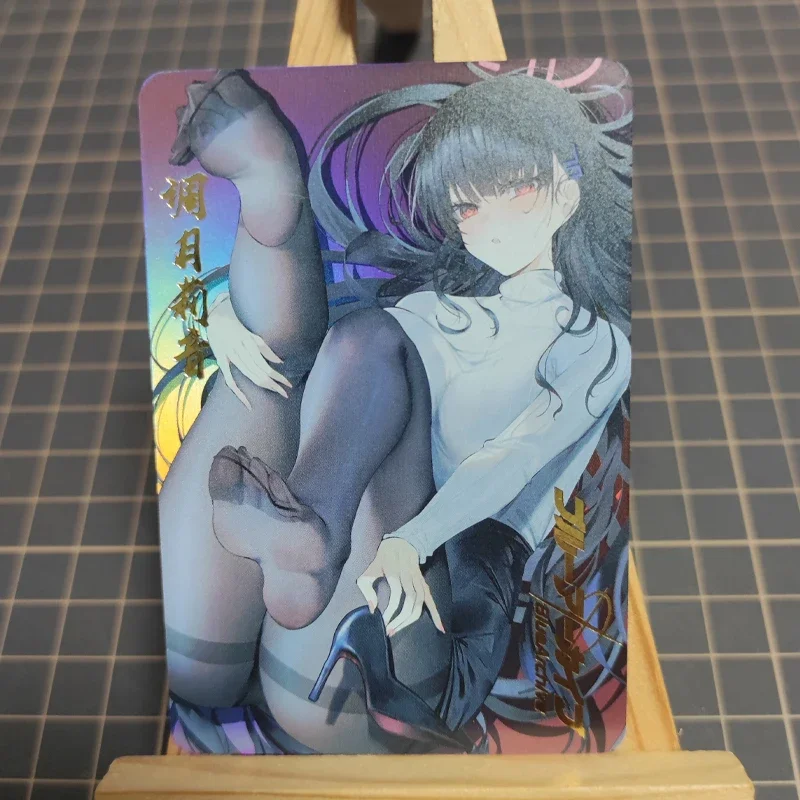 Arquivo azul tsukatsuki rio acg diy auto controle coletar assinatura negociação cartão flash anime dos desenhos animados presente original