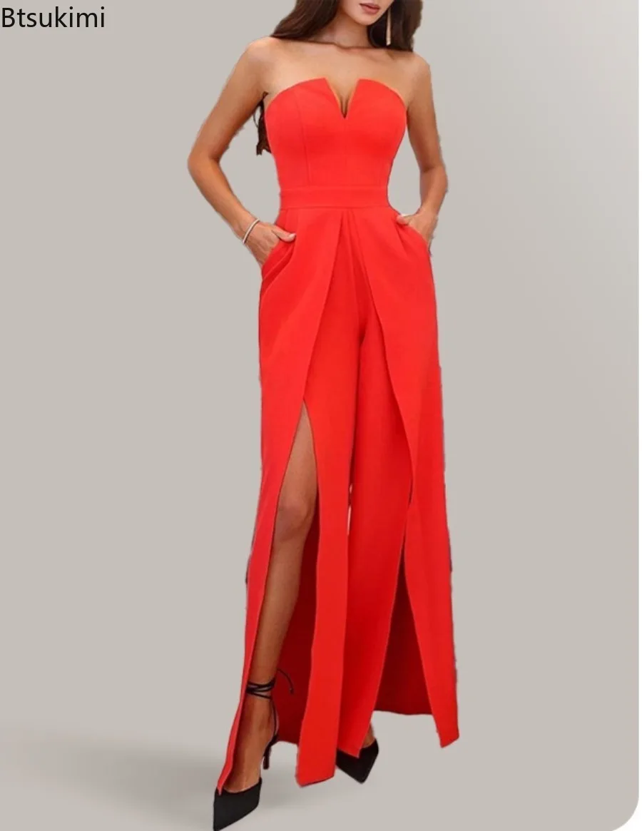 

2026 New Women Temperament Fashionable Sexy Slim Fit Casual Pants Lady Cross-Border Summer Wear with Slits Long Pants Mid Waist