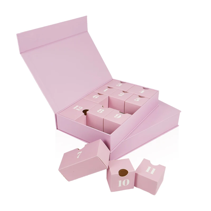 customized. Ready to Ship Creative Cardboard Surprise Blind Box Christmas Gift Box Countdown Calendar Gift Packaging Box