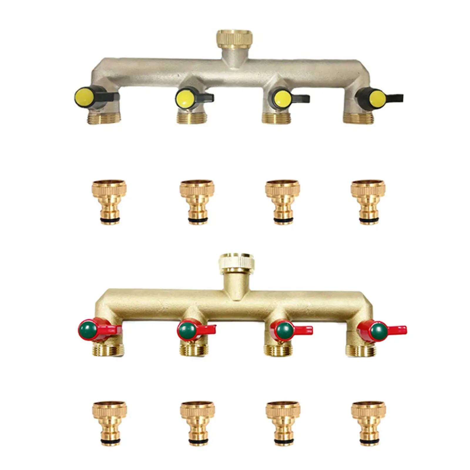 Imagem -05 - Distribuidor de Torneira para Mangueira de Jardim Conector de Água para Alta Pressão e Conexões de Água Quente e Fria Vias 4