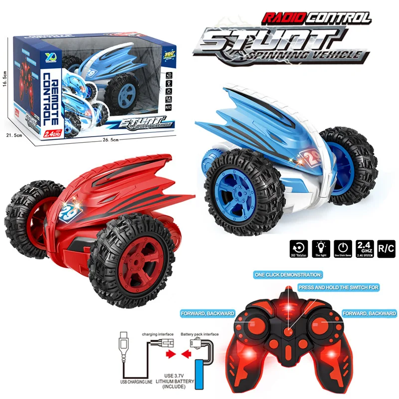 RC Car 2.4Ghz Devil Fish Remote Control Stunt Spinning Off-Road Vehicle Toys For Children Racing Cars Birthday Gift