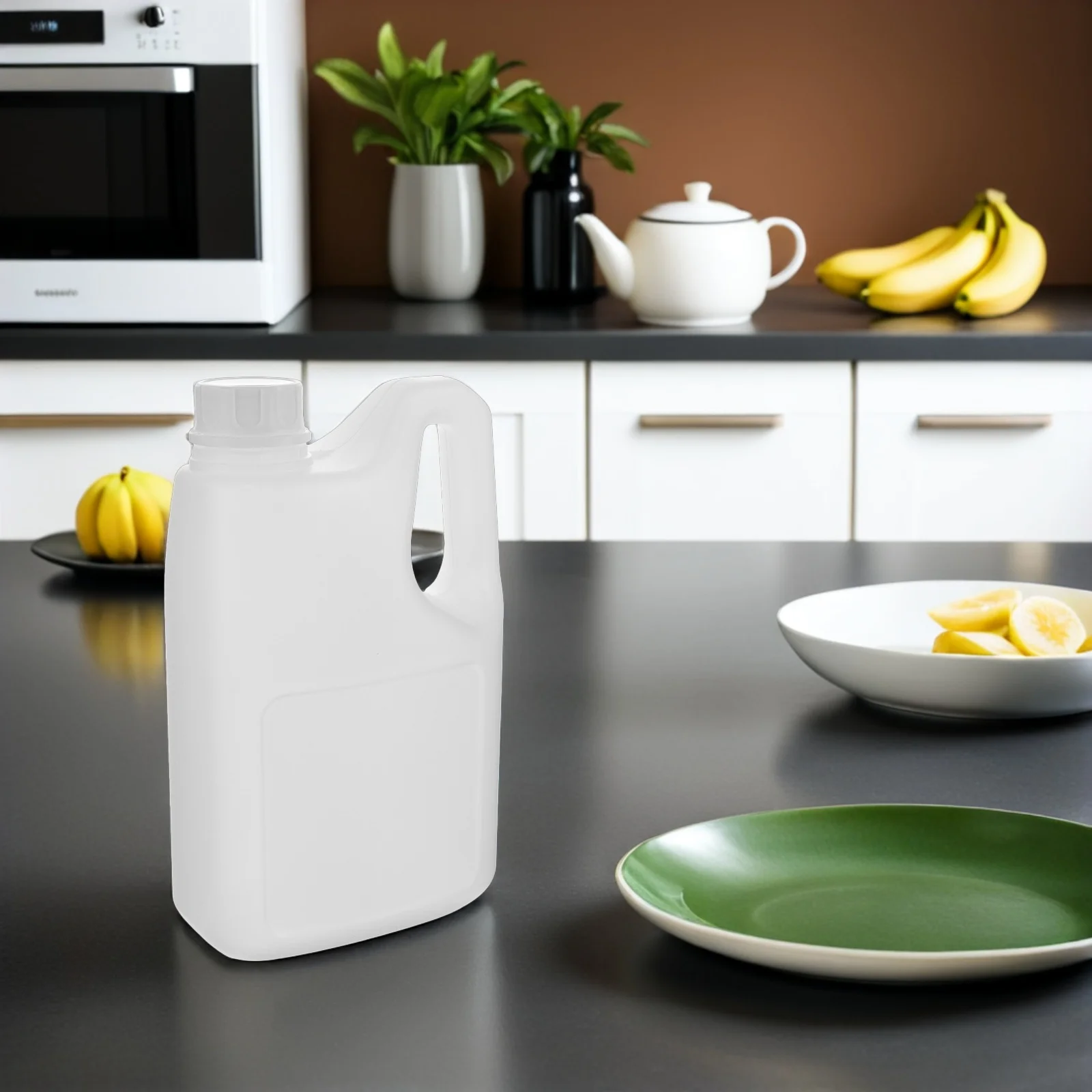 

2Pcs Food Packaging Bucket 2L Reusable Drink Container Wide Mouth Juice Storage Bottle with Cap for Home Outdoor Party Use