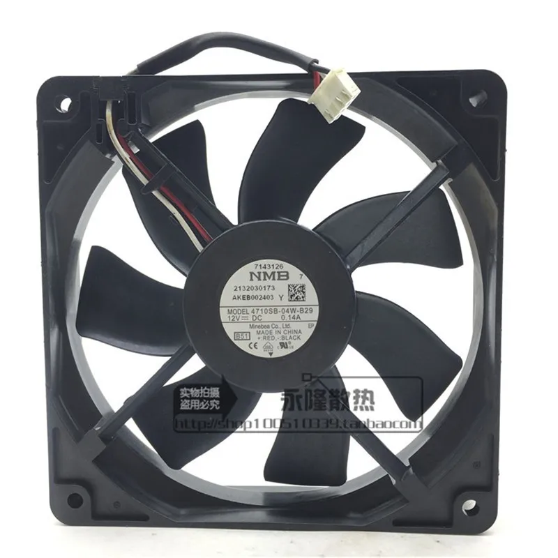 

Original 4710SB-04W-B29 12V 0.14A 120 * 120 * 25MM 12CM frequency converter server communication equipment cooling fan