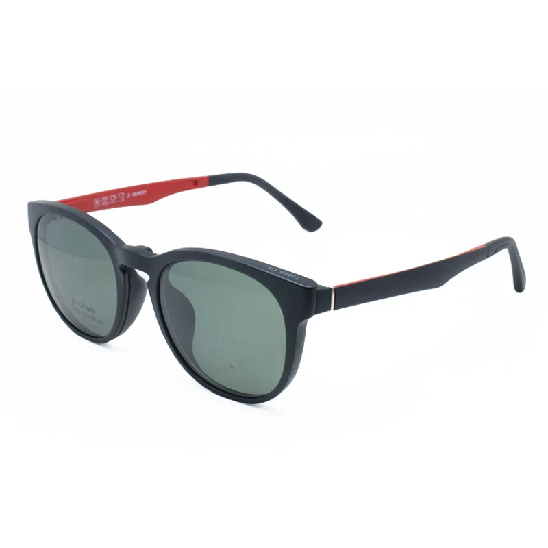 Model No TJ008 Single Clip on TAC Polarized Retro Sunglasses for Myopia Presbyopia Eyeglasses Extra Clipping Colorful Lenses