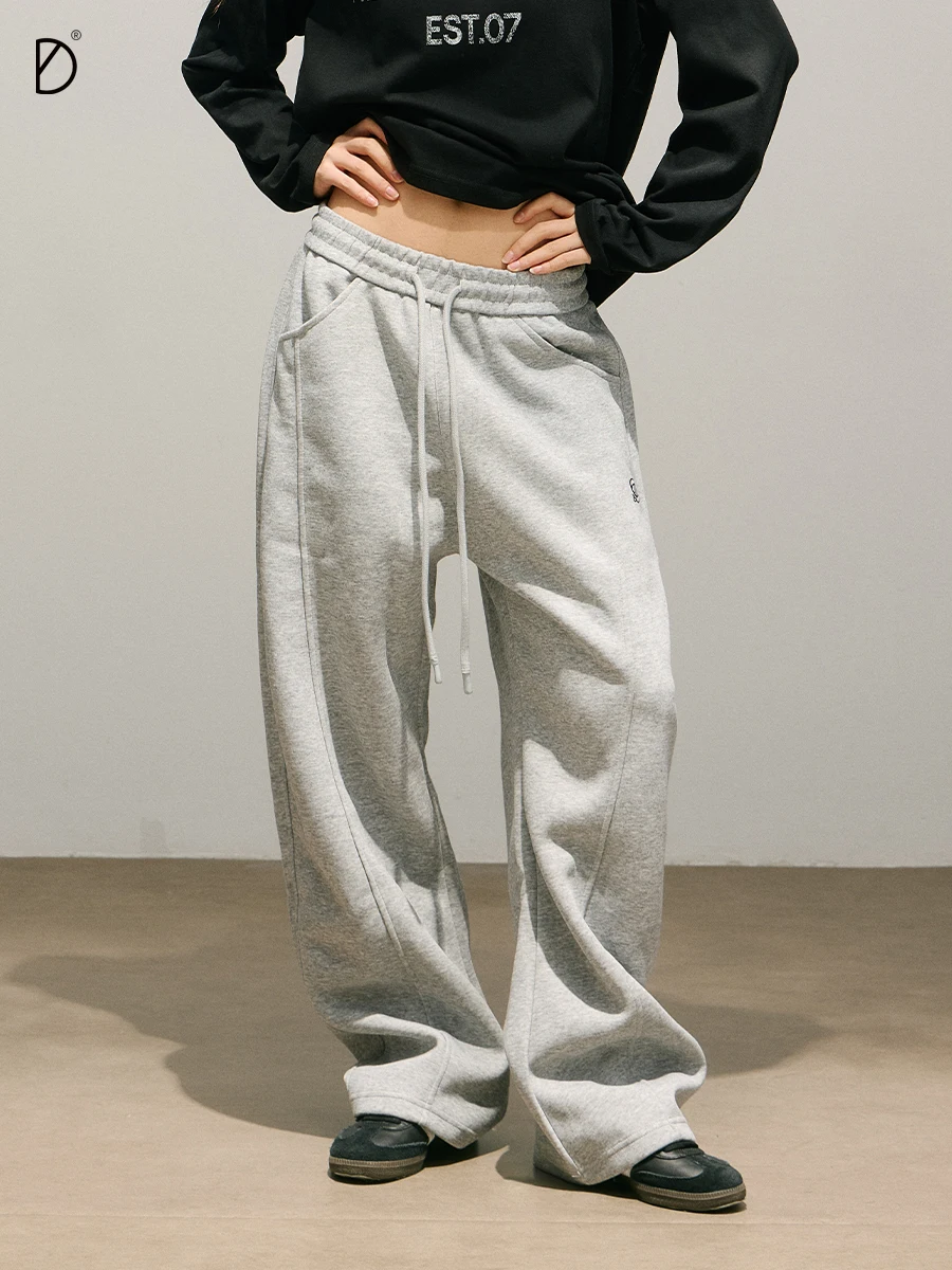 

Повседневные свободные женские спортивные брюки SMILE DDD с деконструированным дизайном и эффектом драпировки, осенне-зимние, асимметричные, для города