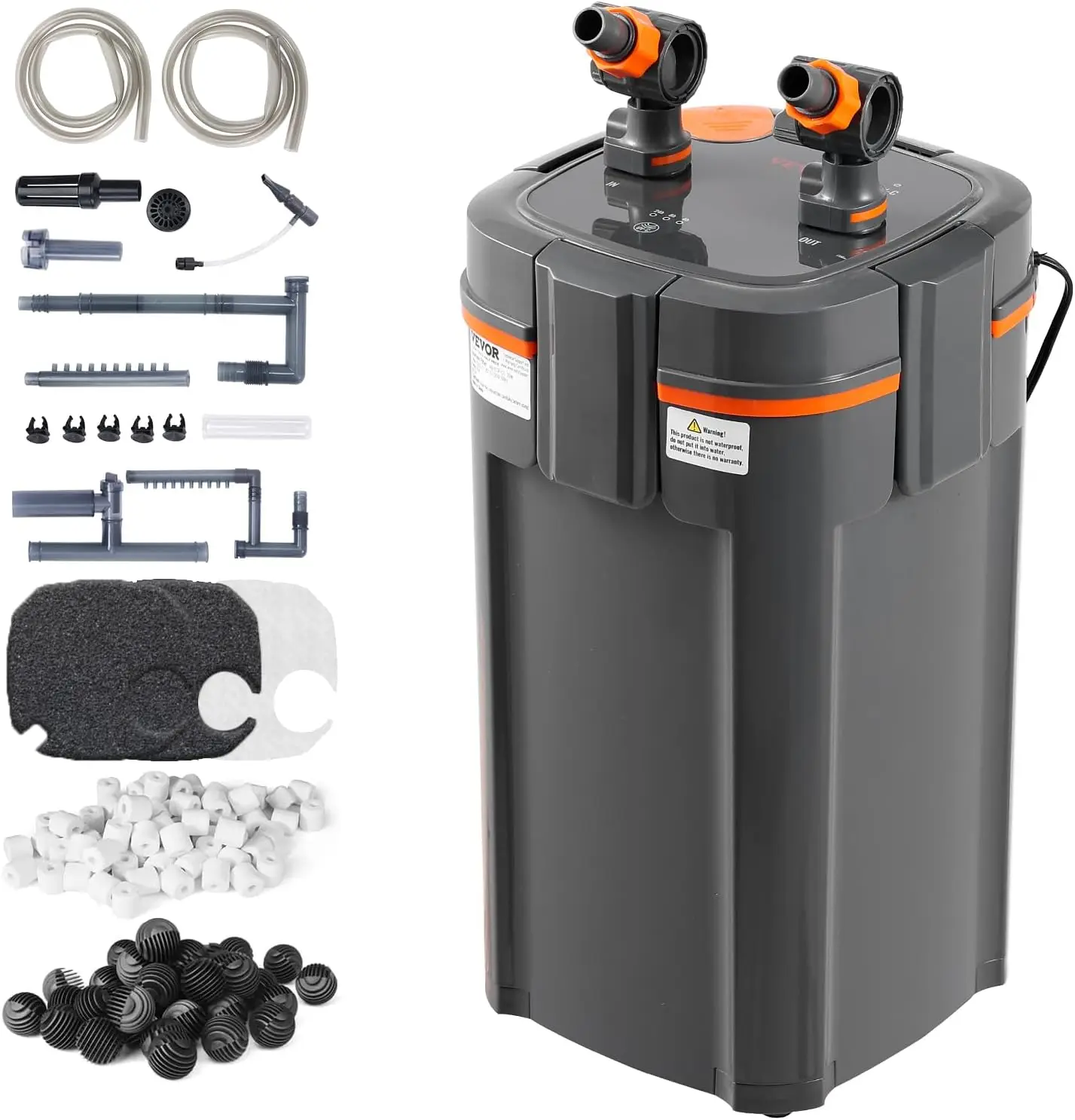 

Aquarium Filter 264GPH, 3-Stage Canister Filter 75 Gallon, Ultra-Quiet Internal Aquarium Filter with UV Protection,11W