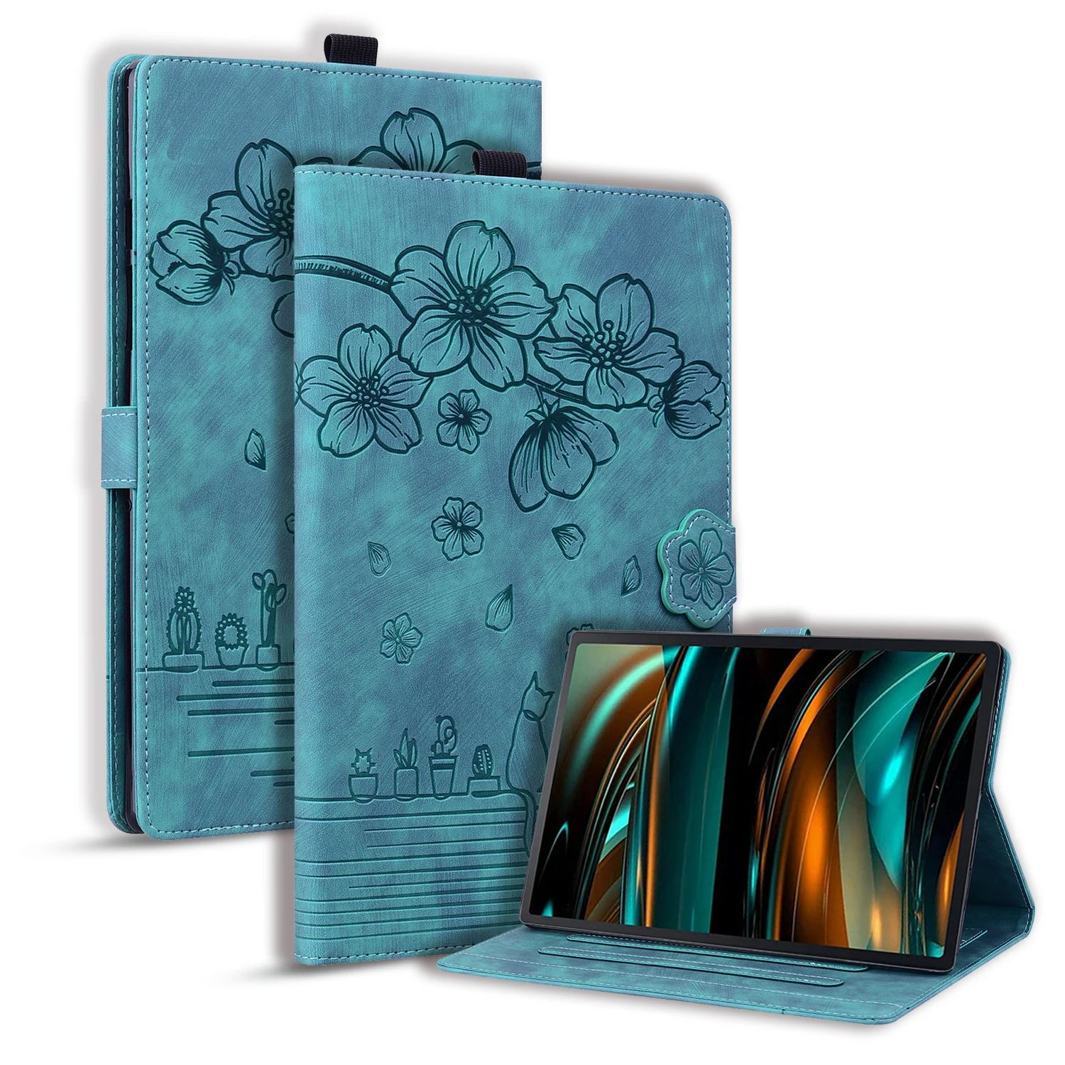 

Cats Leather Case for Samsung Galaxy Tab A9 Plus 11 2023 SM-X210 SM-X215 Cover for A9 8.7 2023 SM-X110 XM-X115 Case