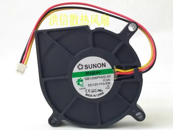 

Free shipping original GB1206PHV3-AY F.GN 12V 0.5W three wire turbo blower fan
