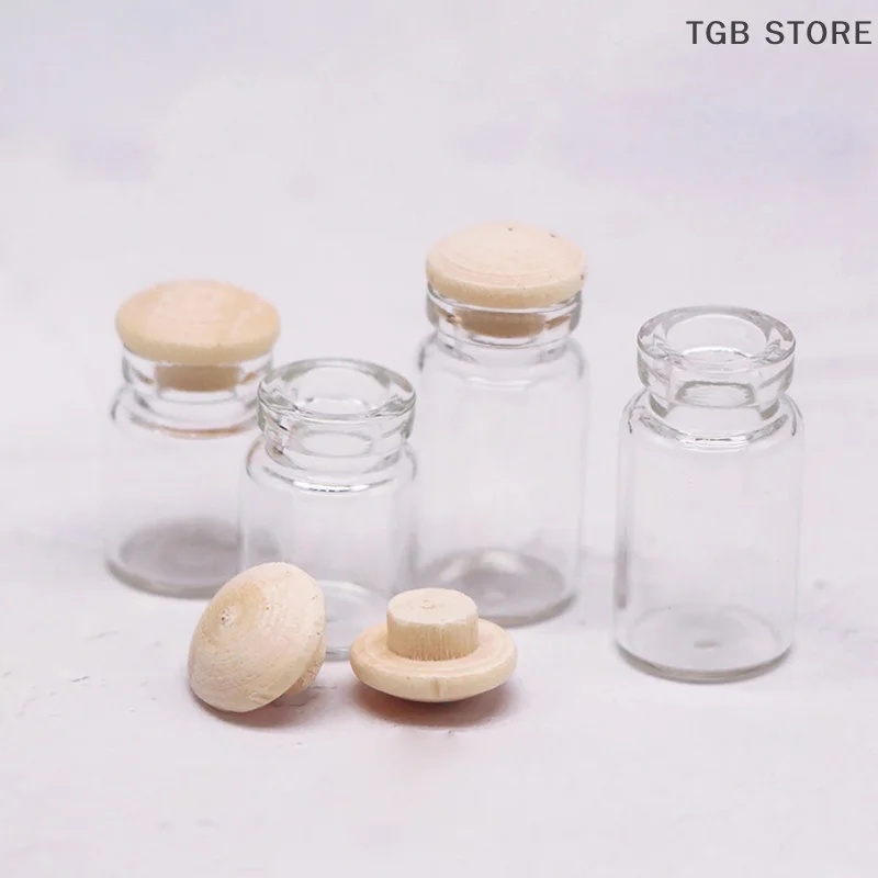 4 ピース/セットドールハウスミニキャンディージャーキッチン食品プレイシーン透明保存瓶