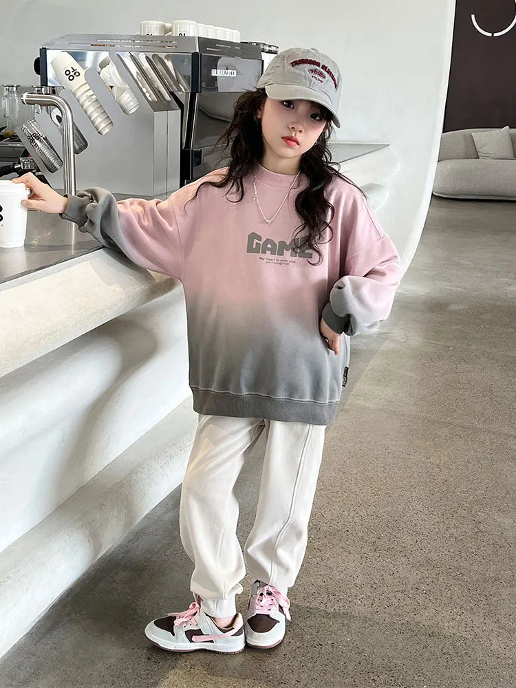 Girl Loose Pullover Hoodie Clothes for Teens Fashion Kids Sweatshirt Hoodies Casual StreetwearHarajuku Cool 6 8 10 12 14 Years