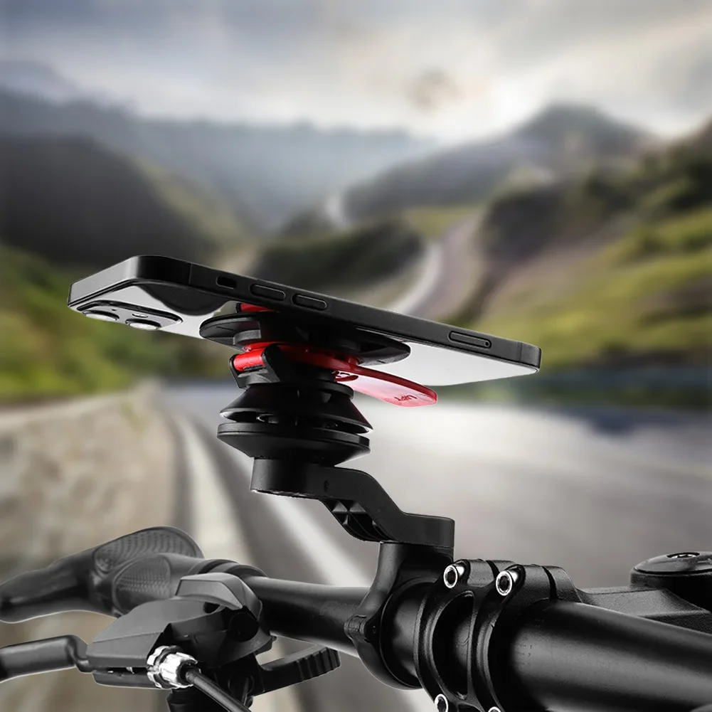 

Bike Phone Holder with Shock Absorber Mountain Road Bicycle Phone Clamp Detachable MTB Handlebar Phone Stand Bike Accessories