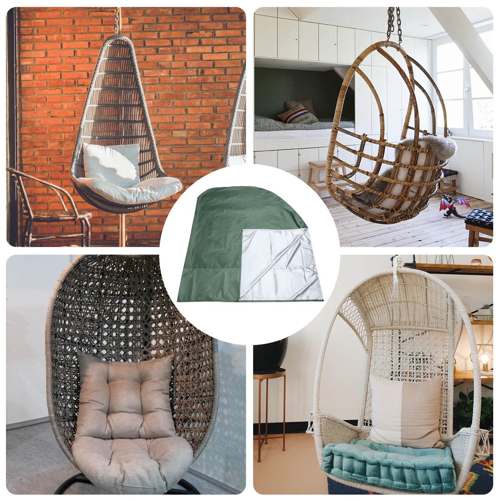 1 قطعة غطاء أرجوحة مقاوم للماء 210D أكسفورد القماش الأشعة فوق البنفسجية حماية المطر المأوى ل كرسي معلق في الهواء الطلق حديقة ظلة المظلة