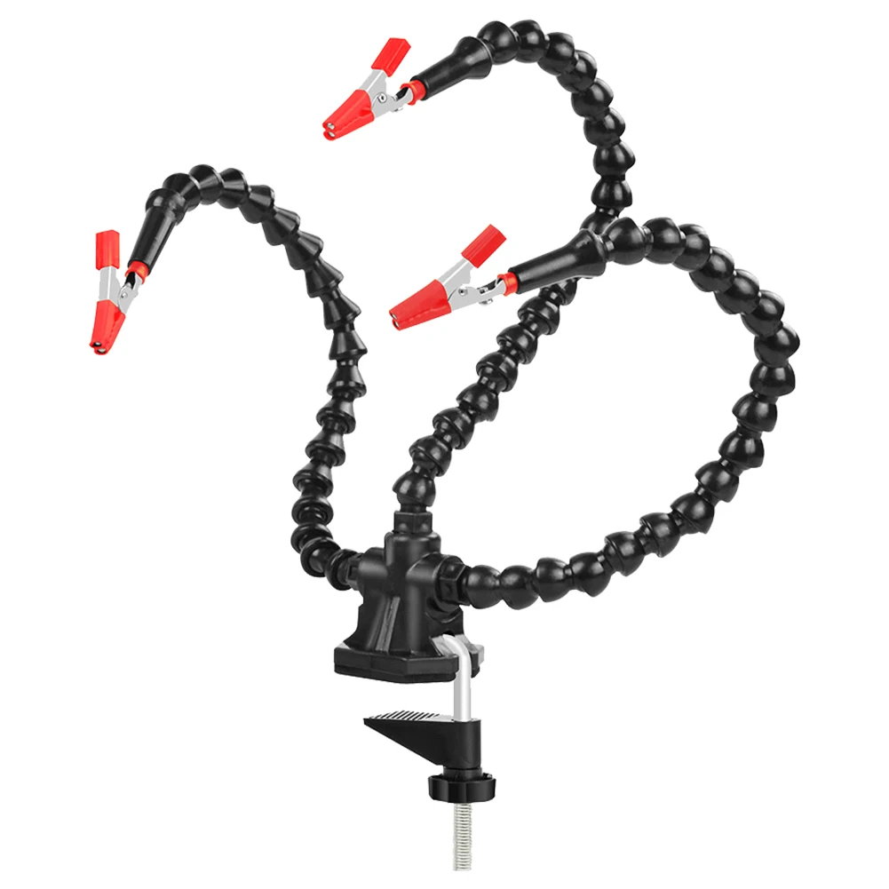 Desk Clamp Soldering Third Hand Tool 3/4/5 Pcs Flexible Arms PCB Holder Stand Solder Stand for Electronics Repair Jewelry Hobby