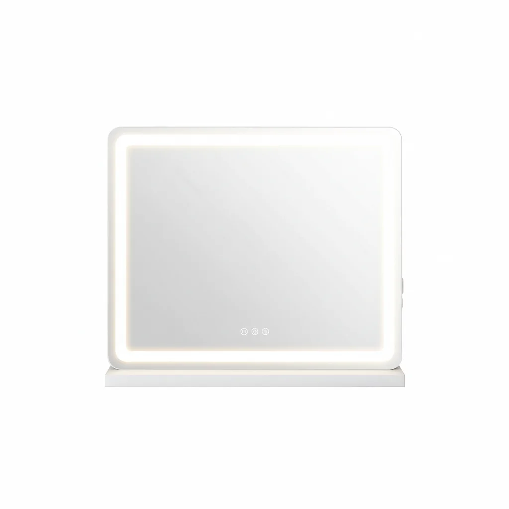 기숙사용 LED 조명 화장 거울 19x22, 일상적인 편안함을 위해 트윈 XL 2인치 젤 메모리폼 토퍼와 함께 제공