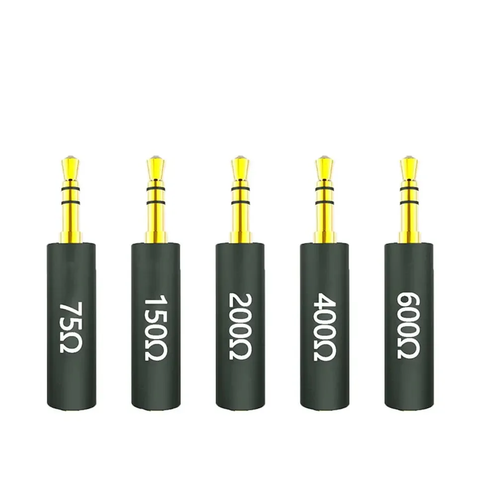 JCALLY ตัวนําหูฟังความต้านทานปลั๊ก 30 75 150 200 400 600 โอห์มอะแดปเตอร์ตัดเสียงรบกวนความต้านทานลดเสียงรบกวนปลั๊กกรอง