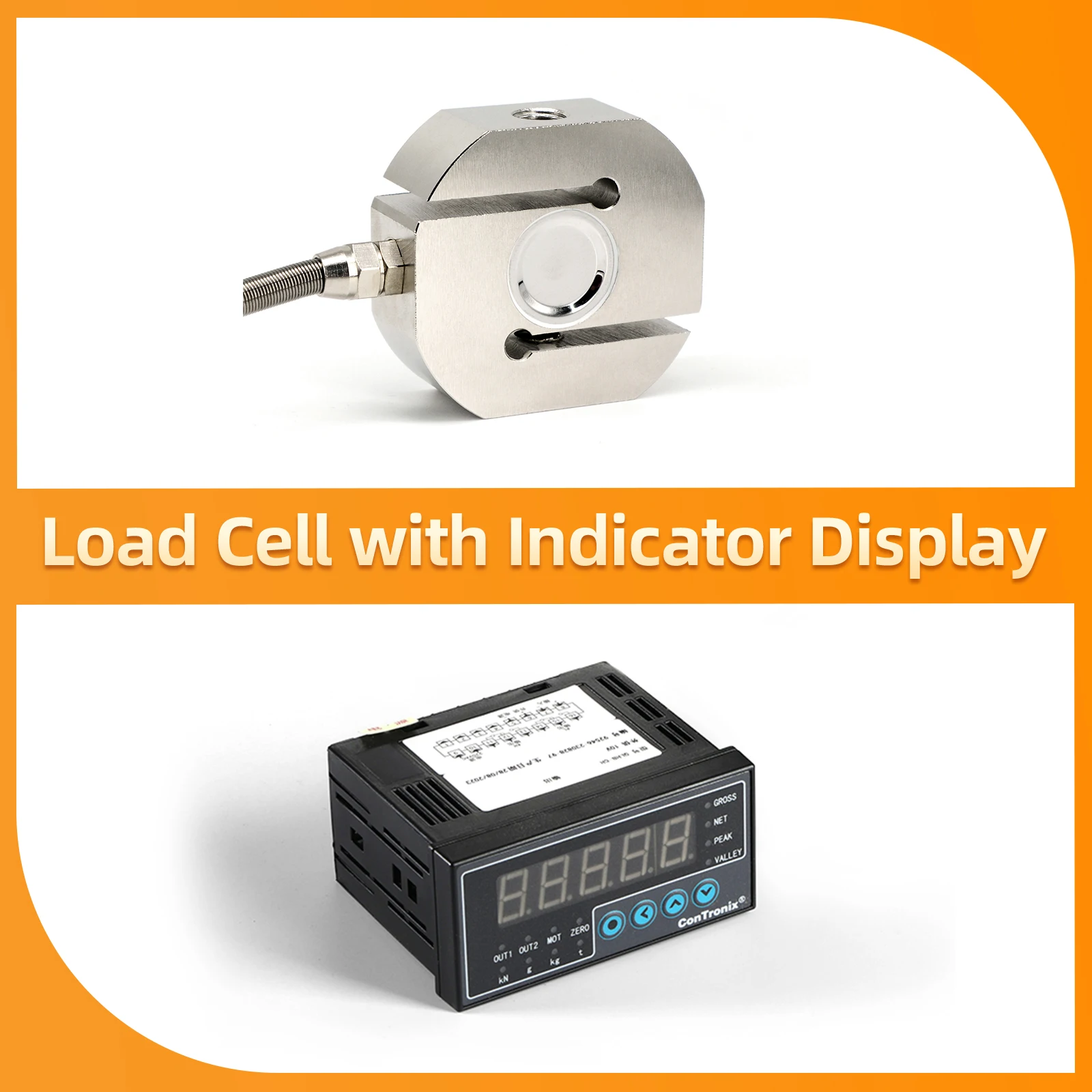 

S-type Load Cell Sensor+Indicator Display Weighing Compression Sensor 3KG 5KG 10KG 20KG 30KG 50KG 100KG 200KG 300KG 500KG