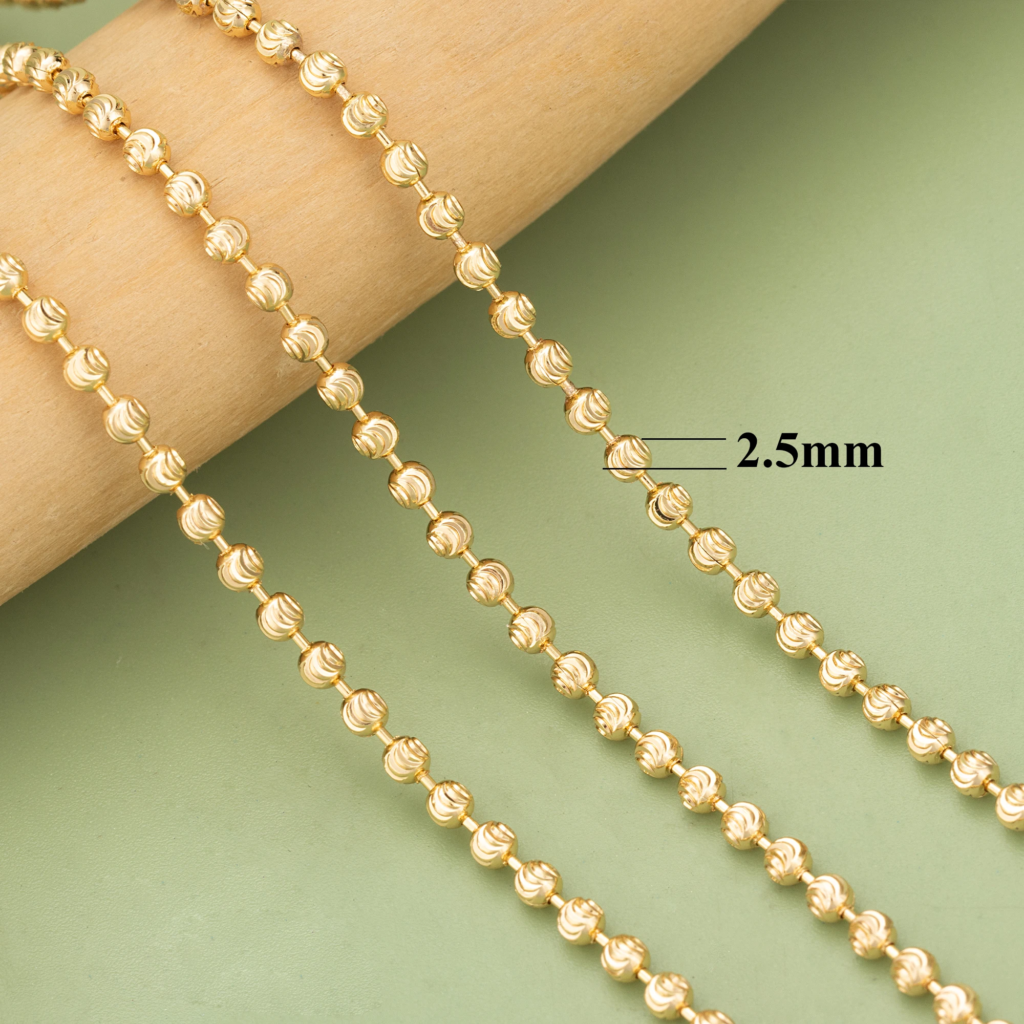 YEGUI C398,beads chain,18k gold rhodium plated,copper,nickel free,diy bracelet necklace,hand made,jewelry making,1m/lot
