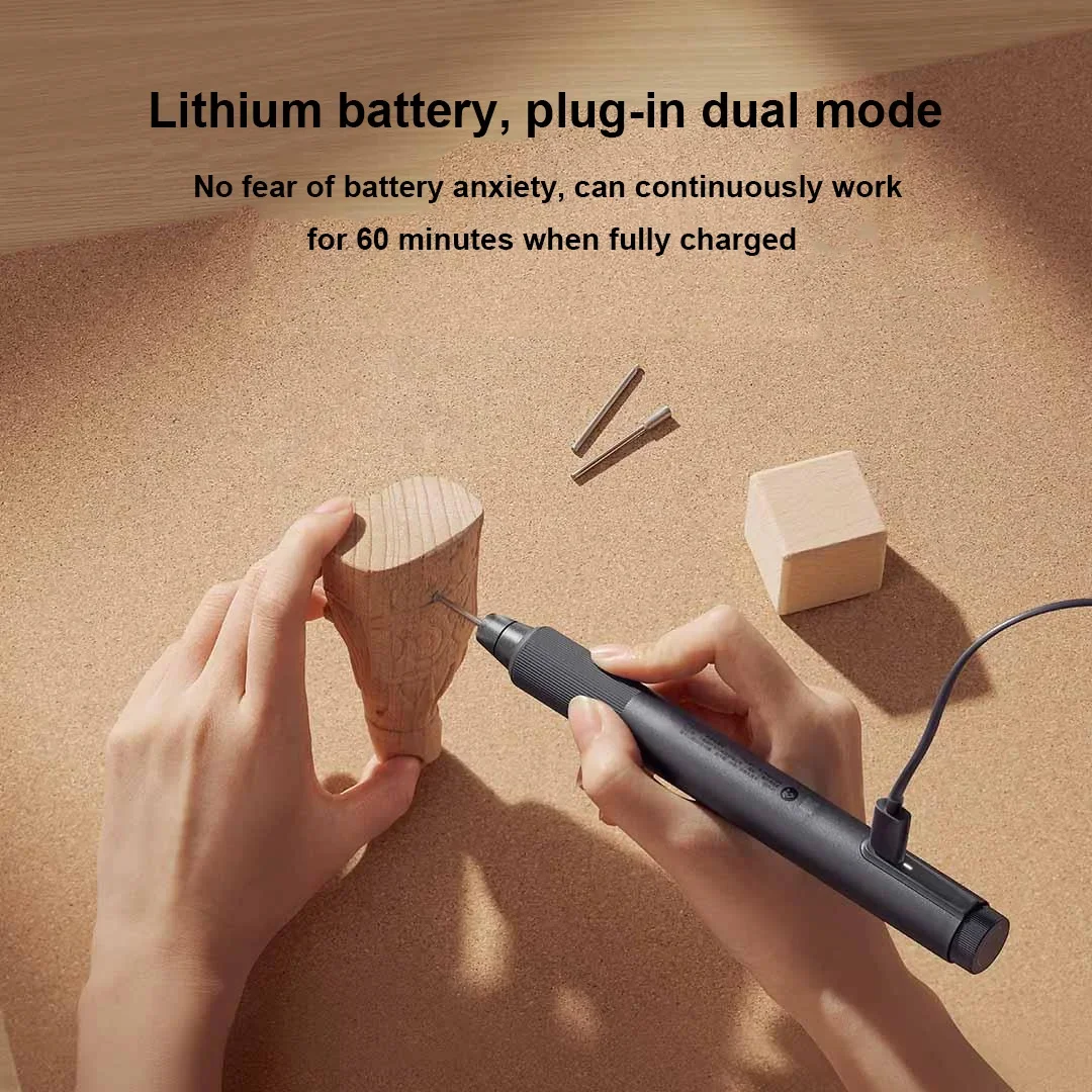 Xiaomi Mijia Electric Carving Pen Set Mini Drill Grinding Machine Variable Speed Rotary Engraver Angle Grinder Home Hand Tool