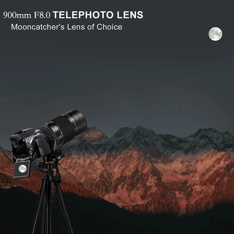 Lightdow Telephoto Camera Lens 900mm F8.0 Mirror Lens for Canon T3 T5 T6i Nikon D3500 D850 D610 D5600 Sony Pentax Olympus Camera