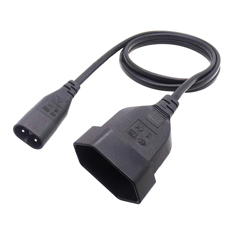

4PCS For PDU UPS 30cm IEC320 C8 Male To Europe Schoko CEE7/16 Outlet Female Socket Power Extension Cable