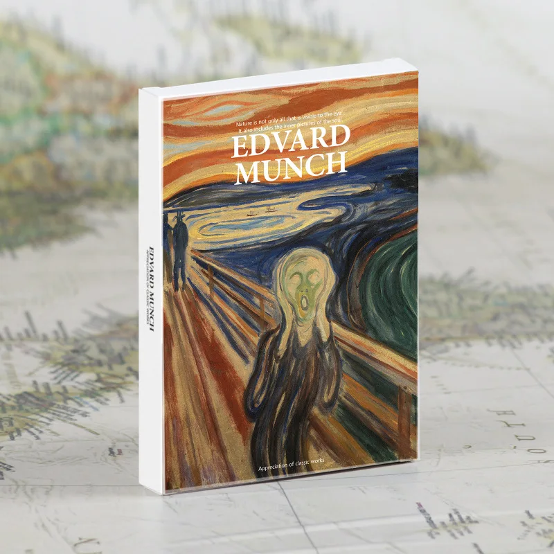 30 Pcs/Set Edvard Munch Series Postcard INS Style Greeting Cards DIY Journal Decoration Student Gift Stationery