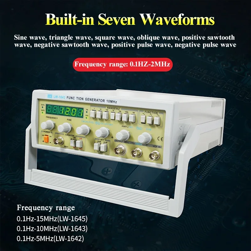 Multi-function LW-1641/1643/1645 Wave Digital Function Signal Generator 0.1Hz-15MHz Frequency