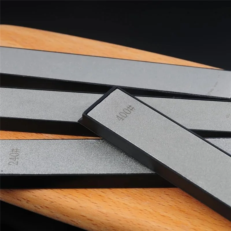 Diamond Sharpening Stones,6 Diamond Whetstones-240/400/800/1200/2000/3000,1Leather Strop,1 Knife Sharpening Angle Guide-ABQU